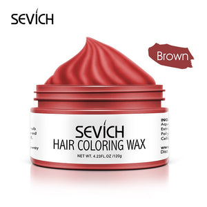 9 Color Temporary Hair Color Wax Unisex One-time Hair Color Gel Molding Paste Dye cream Hair Coloring Styling DIY Mud - 200001173 United States / Brown Find Epic Store
