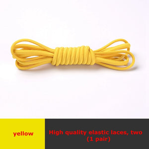 Semicircle Shoelaces Elastic Kids Adult Safety No Tie Shoelace Suitable For All Kinds Of Shoes Leisure Sneakers Lazy Laces - 3221015 Yellow / United States / 100cm Find Epic Store