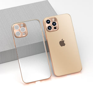 Luxury Plating Square Frame Transparent Case on For iPhone 12 11 Pro Max Mini X XS XR 7 8 Plus SE 2020 Soft Silicone Clear Cover - 380230 For iPhone 12 mini / Gold / United States Find Epic Store