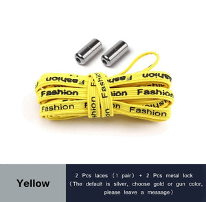 24 Colors Elastic Shoelaces Capsule Metal Suitable for All Universal Lazy Lace Man and Woman Shoes Sneakers No Tie Shoelace - 3221015 Yellow / United States / 100cm Find Epic Store
