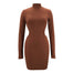 Turtleneck knitted Backless Dress - 200000347 Find Epic Store