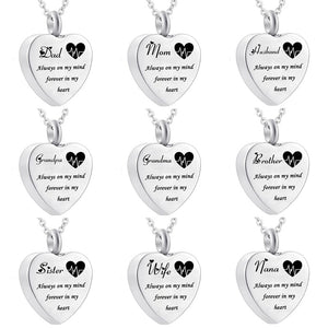 Heart Cremation Urn Necklace For Ashes Urn Jewelry Memorial Pendant Gift - 200000162 Find Epic Store