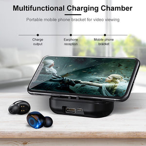 Portable Wireless Earphones Bluetooth 5.0 TWS Earbuds with LED Display 8D Stereo Sport Waterproof Earphones For IOS Android - 63705 Find Epic Store