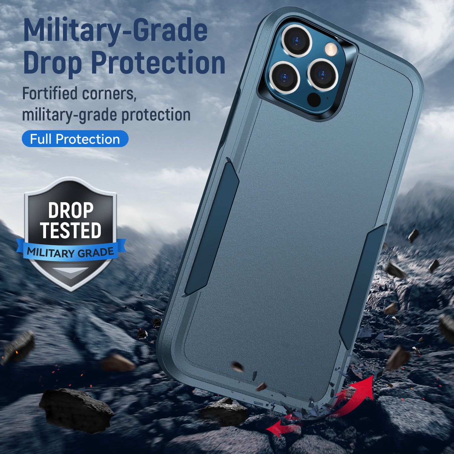 Black Color Case for iPhone 11 12 13 Pro Max Case, Bumper Shockproof Armor Heavy Duty Hard Protective Case for iPhone 13 Pro Max (2021) - 380230 Find Epic Store