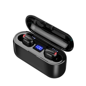 Wireless BT 5.0 Bluetooth Earbuds Binaural Call Touch Control Digital Display Earphones with Charging Box Large 3000mAh Capacity - 63705 Black / United States Find Epic Store