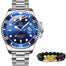 Top Brand Sapphire Glass Men Watch - 200033142 siliver blue / United States Find Epic Store