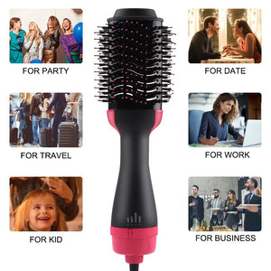 Head massage Hair Style Volumizer Rotating Hair Straightener 3 in 1 Multifunctional Roller Rotate Styler Comb Hot Air Styling - 201219907 Find Epic Store