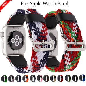 Nylon Braided for Apple Watch Band 38mm 40mm 44mm 42mm Fabric Nylon Belt Bracelet for IWatch Series 6 3 4 5 Se Strap - 200000127 Find Epic Store