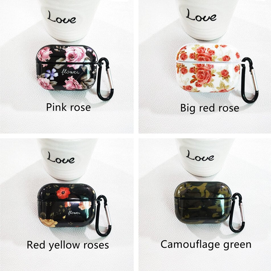 For AirPods Pro 2 1 Case flower Cover female Be applicable Earphone protection Case Cute Girl Rose flower For AirPods Pro Cases - 200001619 Find Epic Store