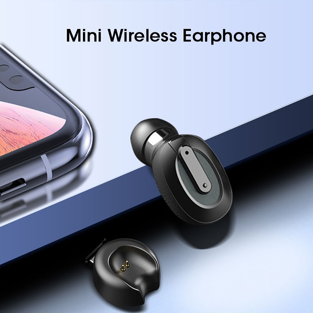 Mini Bluetooth 5.0 Monaural Earphone Mini Wireless Earbud Stereo Earphone IPX5 Waterproof Earbud for Xiaomi iPhone IOS Android - 63705 Find Epic Store