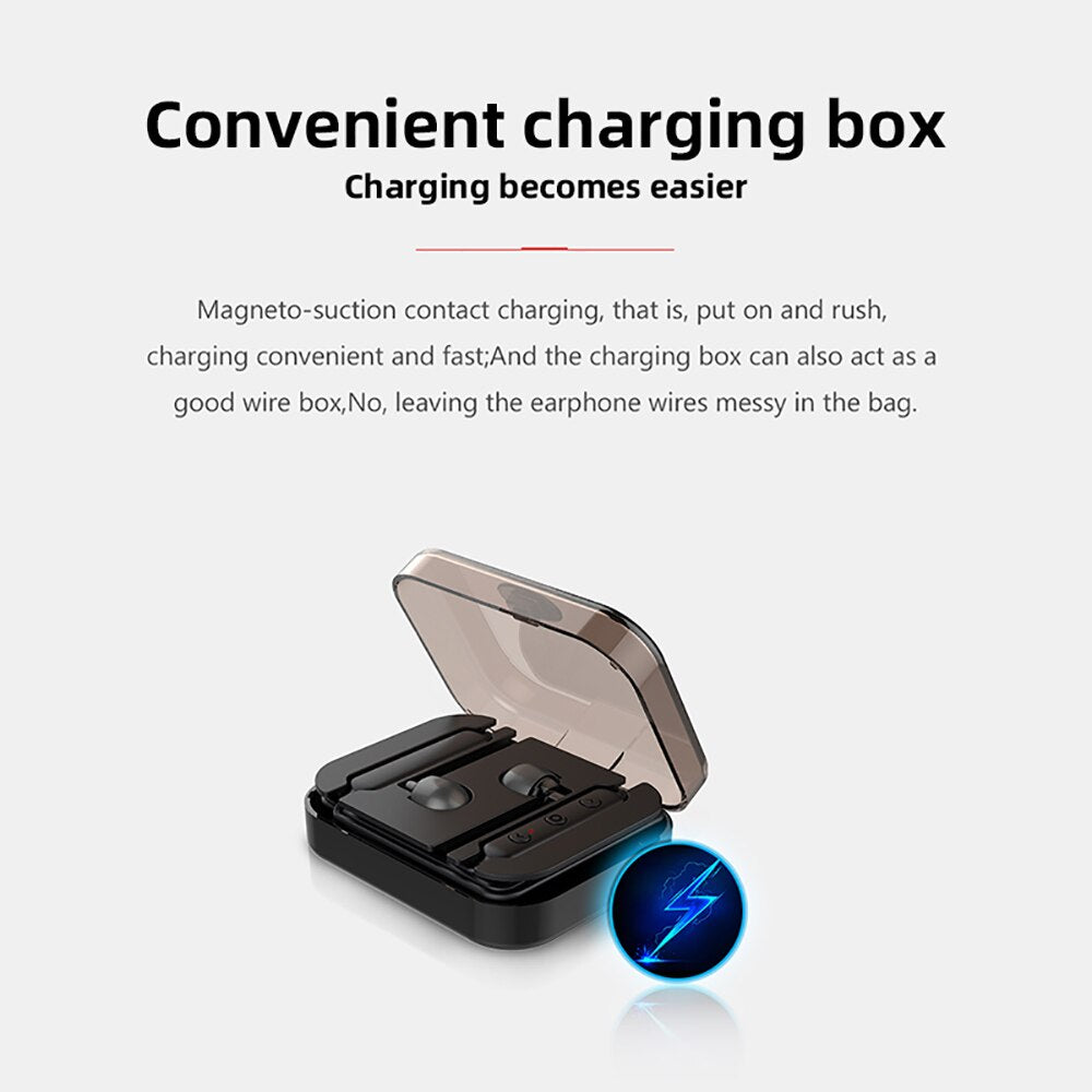 Magnetic Bluetooth 5.0 Sports Headset Mini Wireless Sports Earphones X6S HIFI Stereo Sound Rich Bass Headset With Charging Box - 63705 Find Epic Store