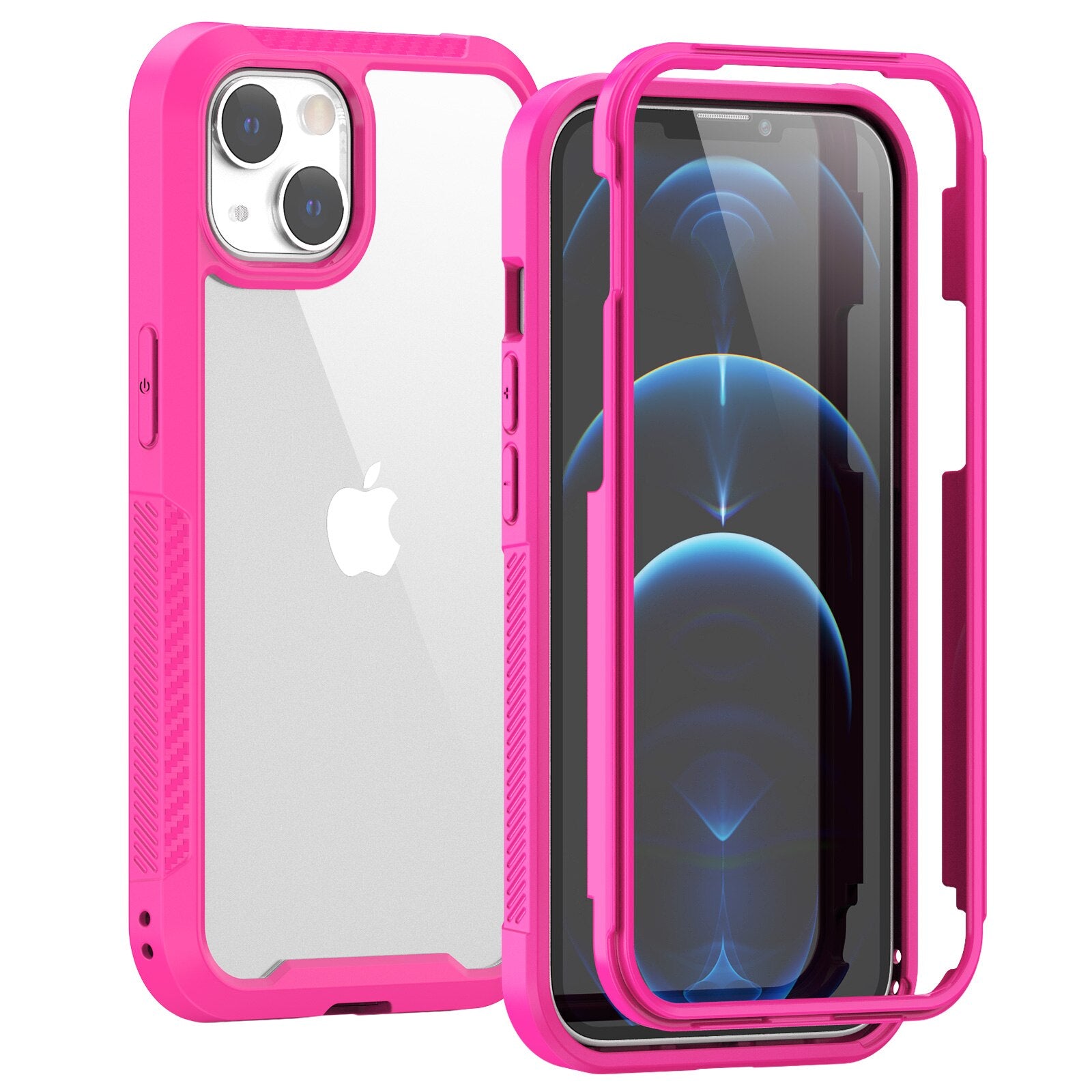Clear PC Phone Case For iPhone 13 Pro Max/iPhone 13 Pro/iPhone 13 Mini Shockproof Protection Simple Transparent Back Cover - 380230 for iPhone 13 / Rose / United States Find Epic Store