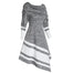 Fashion Striped Cinched Cowl Neck Dress - 200000373 Find Epic Store