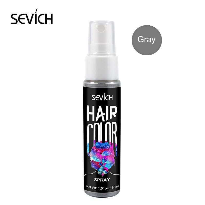 Sevich 30ml Temporary Hair Dye Spray DIY Hair Color Liquid Washable 5 colors One Time Hair Color Spray Instant color - 200001173 United States / Grey Find Epic Store