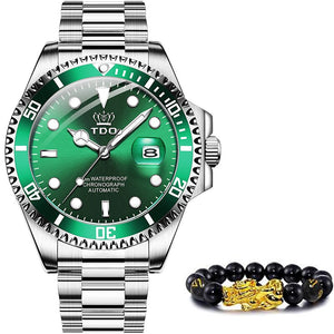 Top Brand Sapphire Glass Men Watch - 200033142 siliver green / United States Find Epic Store