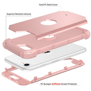 For iPhone SE (2020) for iPhone 4.7 SE Cases,Hard PC+Soft Silicone 3-Layers Hybrid Full-Body Protect Popular Covers - 380230 Find Epic Store