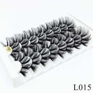 8 pairs of 25mm eyelashes cruelty-free artificial 3D mink eyelashes, soft and natural false eyelashes wholesale manufacturer - 200001197 L015 / United States Find Epic Store