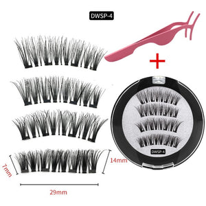 2 Pairs of 4 Handmade Natural Magnetic Eyelashes - 200001197 DWSP-4-N / United States Find Epic Store
