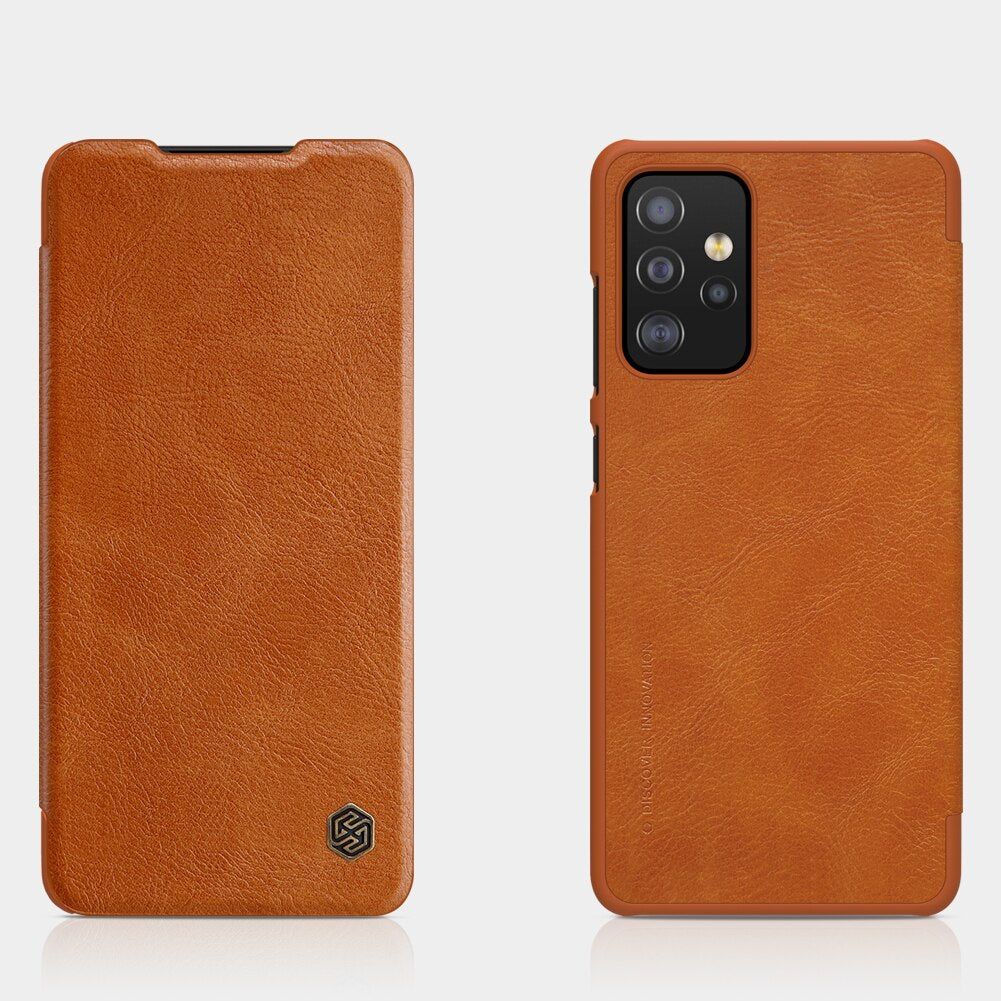 Flip Case For Samsung Galaxy A72 A52 A32 5G QIN Series Flip Leather Cover For Samsung Galaxy A72 A52 A32 5G Case - 380230 For Galaxy A72 5G / Brown / United States Find Epic Store