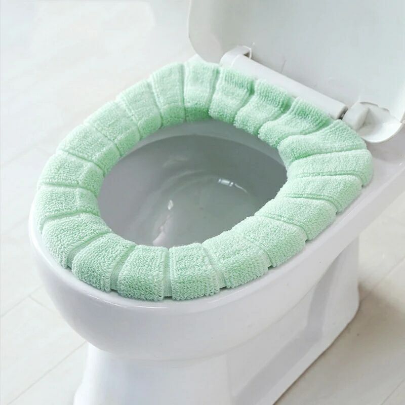 Universal Warm Soft Washable Toilet Seat Cover - green Find Epic Store