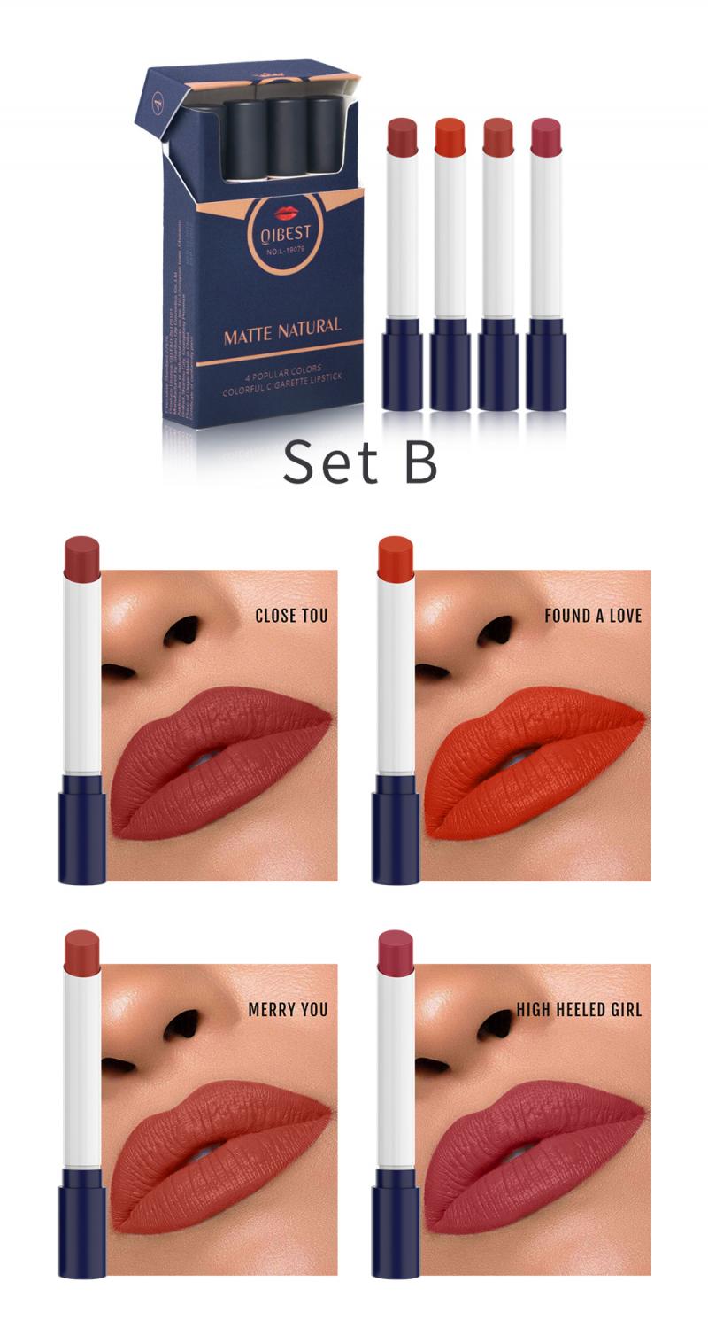 Fashion 4 Colors Velvet Matte Cigarette Lipstick - 1 Set 4Pcs / Full Size 7 Find Epic Store