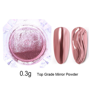 Mirror Nail Art Pigment Powder - Rose Gold Find Epic Store