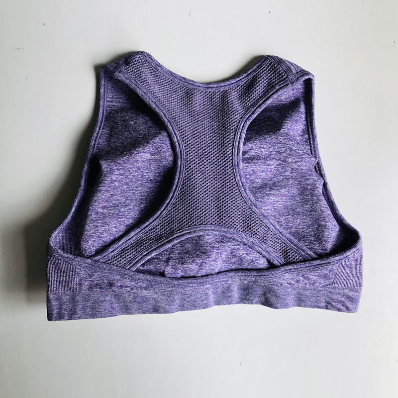 High Impact Seamless Sports Bra - Lavender / Length- 30.5cm, Bust-62cm Find Epic Store