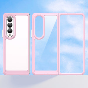 Clear Hard PC Back Case For Samsung Galaxy Z Fold 4 Camera Lens Protective Soft TPU Bumper Transparent Cover For Galaxy Z Fold 4 - 0 For Galaxy Z Fold 4 / Pink / United States Find Epic Store