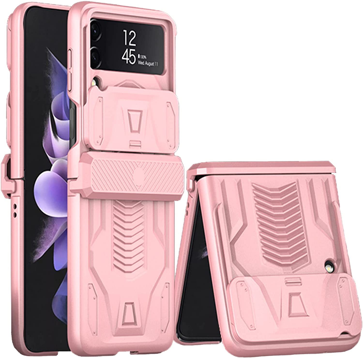 Military-Grade Armor Protection Case for Samsung Galaxy Z Flip4 Flip3 Hinge Protection Device Sliding Camera Protection Cover - 0 for Samsung Z Flip 3 / Pink / United States Find Epic Store