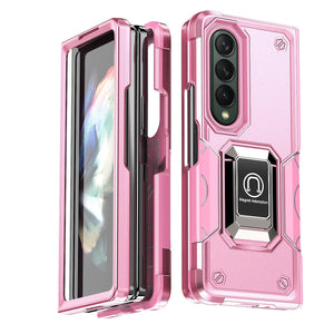 Case For Samsung Galaxy Z Fold 4 Shockproof TPU Bumper Cover Ring Stand Coque Fundas Protective Shell for Galaxy Z Fold 4 - 0 For Galaxy Z Fold 4 / Pink / United States Find Epic Store