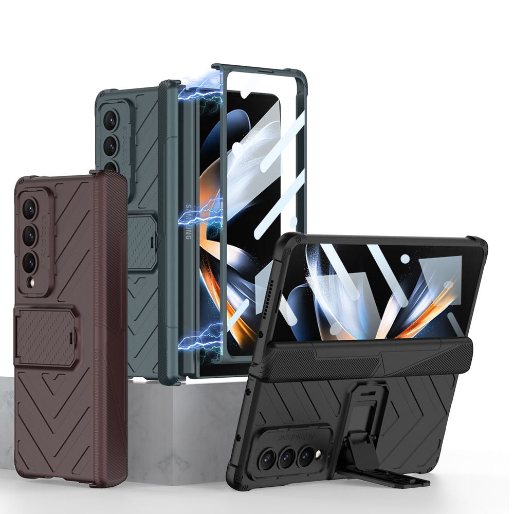 Magnetic Folding Armor Case for Samsung Galaxy Z Fold 4 5G with adjustable Bracket Anti-Drop Full Protection Cover - 0 Find Epic Store