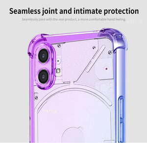 Case for Nothing Phone 1 Clear Cute Gradient Slim Anti Scratch TPU Phone Cover Reinforced Corners Shockproof Protective Case - 0 Find Epic Store
