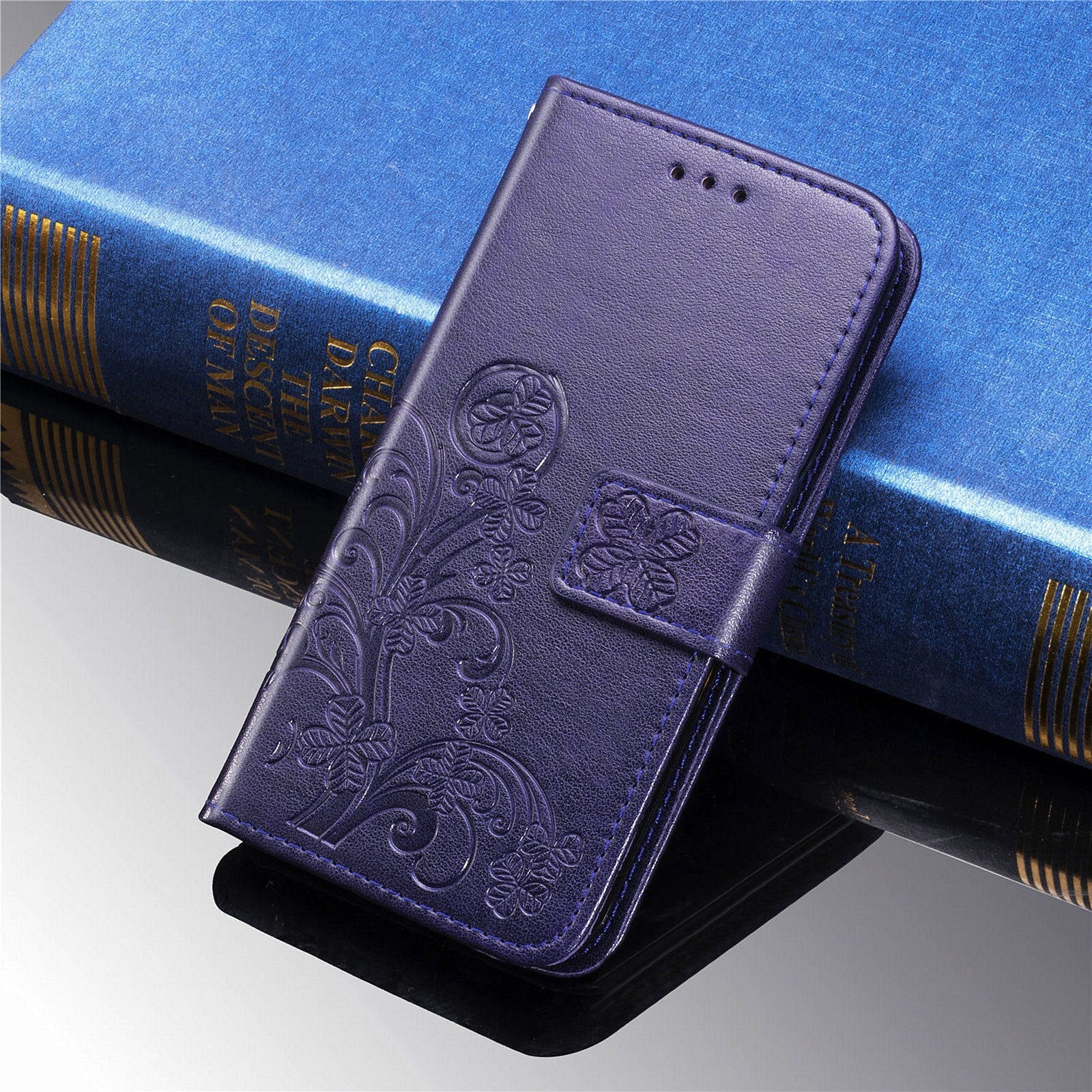 Embossed 3D Flower Case for Samsung Galaxy Z Fold 4 Fold 3 Leather Wallet Phone Case Bag Cover - 0 For Galaxy Z Fold 3 / Purple / United States Find Epic Store