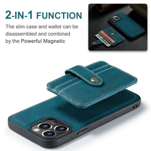 Case For iPhone 14 Luxury Magnetic Safe Leather Anti-theft brush Wallet Card Solt Bag Stand Holder Cover For iPhone 14 Pro Max - 0 Find Epic Store