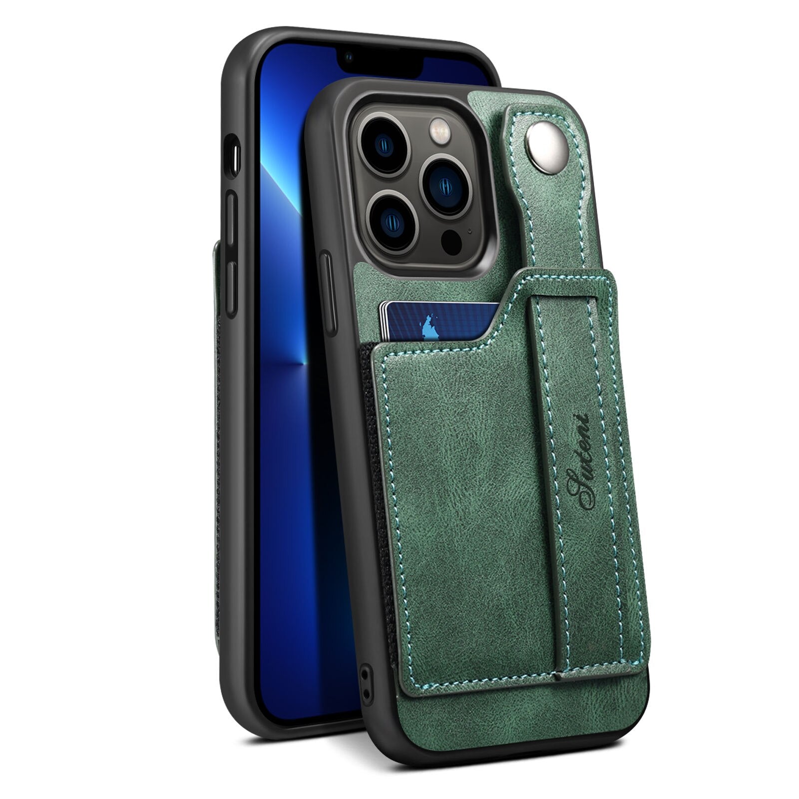 Case For iPhone 14 Pro Max Case PU Leather Wallet Flip Cover Stand Feature with Wrist Strap and Credit Cards Pocket for iPhone 14 Pro - 0 For iPhone 14 / Green / United States Find Epic Store