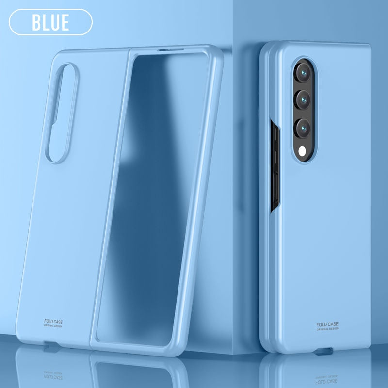 Case For Samsung Galaxy Z Fold 4 Fashion Skin Scrub Shell Cell Phone Cover Precise Cutout Ultra Thin Folding Case - 0 For Galaxy Z Fold 4 / Blue / United States Find Epic Store