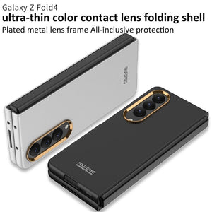 Case For Samsung Galaxy Z Fold 4 Ultra Thin Color Contact Lens Plated Metal Frame All-inclusive Protection Folding Cell Phone Cover - 0 Find Epic Store