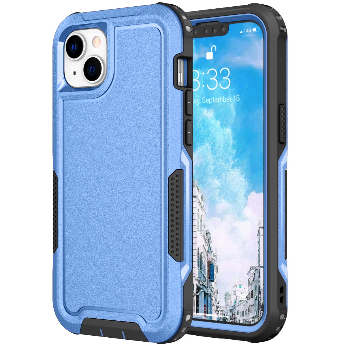 Case for iPhone 14 Pro Max Heavy Duty Full Body Shockproof Hybrid Bumper Cover for iPhone 14 Max (2022) - 0 for iPhone 14 / Blue / United States Find Epic Store