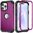 Case for iPhone 14 Pro Max 2022, 3-in-1 Hybrid Soft Silicone Rubber Hard PC Heavy Duty Shockproof Rugged Bumper Protective Case - 0 for iPhone 14 / purple / United States Find Epic Store