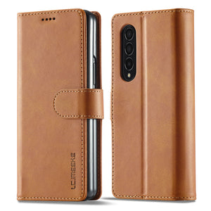 Premium PU Leather Case for Samsung Galaxy Z Fold 4 2022 5G Scratch-Resistant Solid Color Cover for Samsung Galaxy Z Fold 3 Case - 0 For Galaxy Z Fold 3 / Khaki / United States Find Epic Store