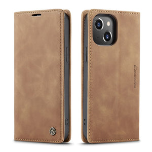Leather Case for iPhone 14 Pro Max,CaseMe Retro Purse Luxury Magneti Card Holder Wallet Cover For iPhone 14 Pro - 0 For iPhone 14 / BROWN / United States Find Epic Store