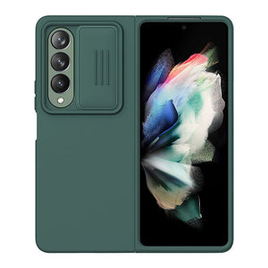 Case For Samsung Galaxy Z Fold 4 5G CamShield Silky Silicone Slide Camera Back Cover For Samsung Galaxy Z Fold 4 - 0 For Samsung Z Fold 4 / Green / United States Find Epic Store
