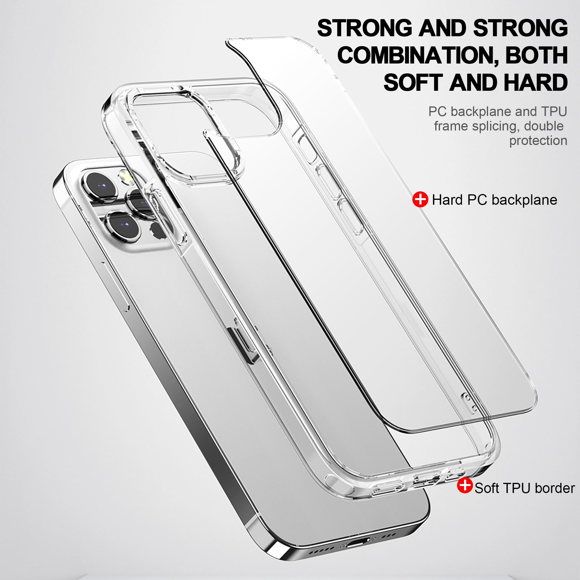 Slim Fit Design for iPhone 14 Pro Max Case, Crystal Clear Ultra Thin Military Grade Drop Protection Shockproof Phone Case Cover - 0 Find Epic Store