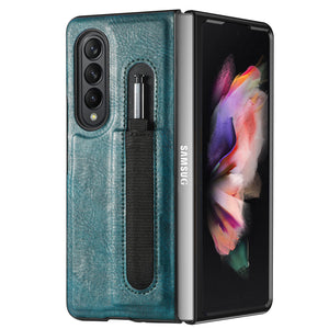 Premium Leather Case for Samsung Galaxy Z Fold 4 Slim Design with Pen Holder Anti-Drop Cover for Galaxy Z Fold 3 - 0 For Galaxy Z Fold 3 / Green / United States Find Epic Store