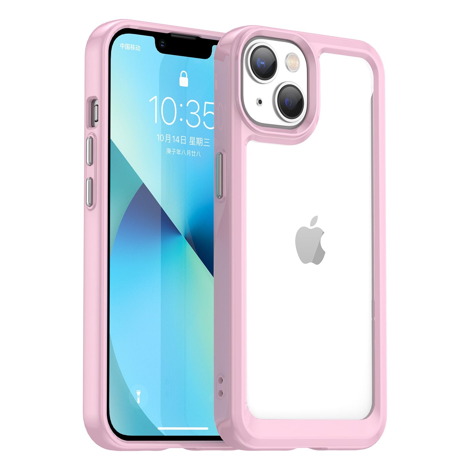 Clear Hard PC Back Case For Apple iPhone 14 Pro Max Camera Lens Protective Soft TPU Bumper Transparent Cover For iPhone 14 Pro - 0 For iPhone 14 / Pink / United States Find Epic Store