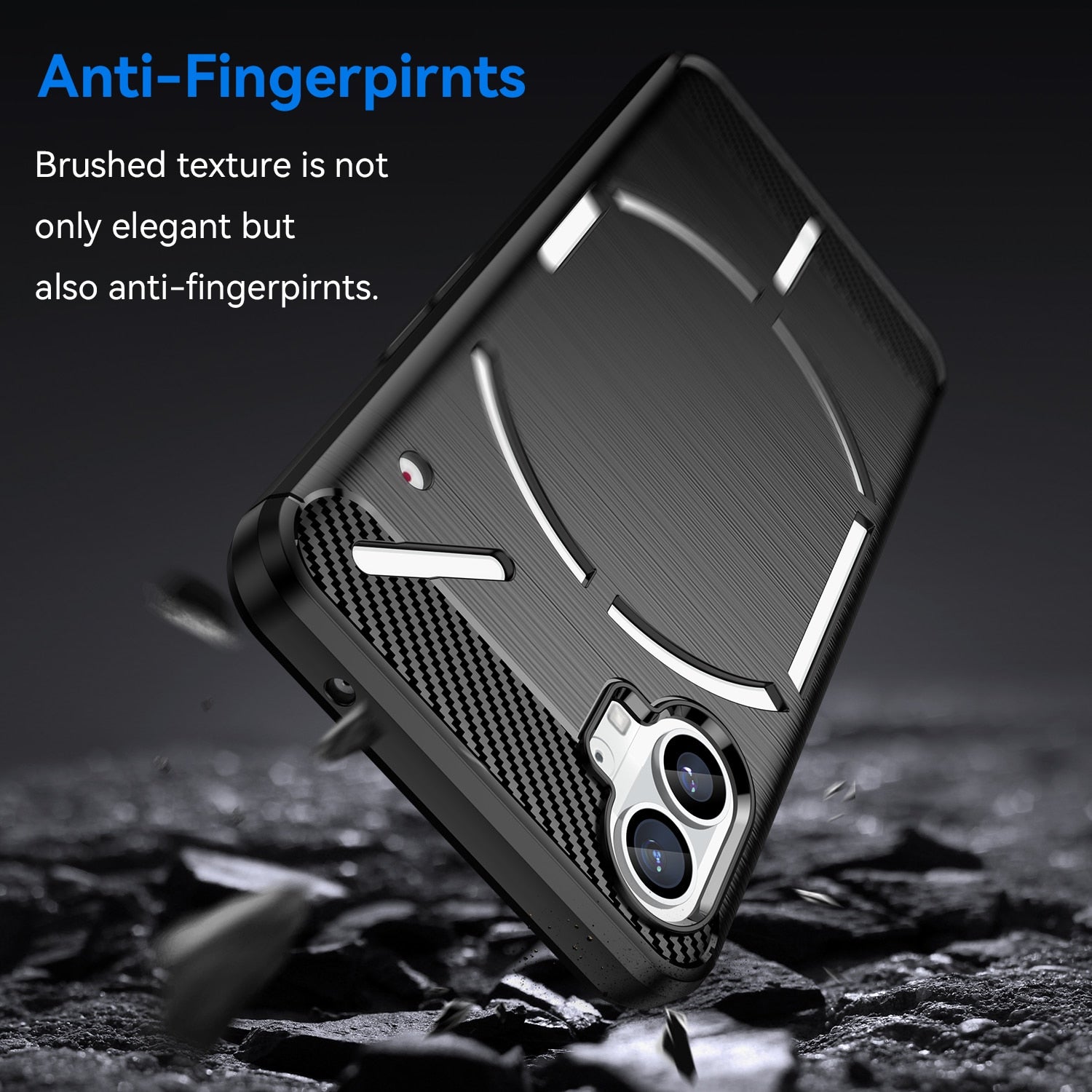 For Nothing Phone (1) Case Texture Brushed Line Shockproof Rugged Shield Anti-Scratch Soft TPU Back Cover for Nothing Phone 1 - 0 Find Epic Store