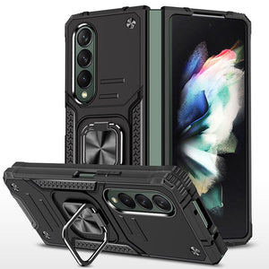 Case For Samsung Galaxy Z Fold 4 3 Case Camera Cover Built-in 360°Rotate Ring Stand Car Holder Magnetic Protective Shockproof Cover - 0 For Galaxy Z Fold 3 / Black / United States Find Epic Store