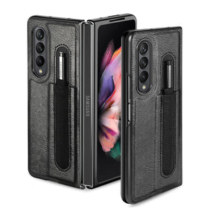Premium Leather Case for Samsung Galaxy Z Fold 4 Slim Design with Pen Holder Anti-Drop Cover for Galaxy Z Fold 3 - 0 Find Epic Store