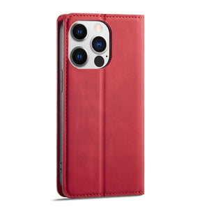 Case For iPhone 14 Pro Max Leather, Retro Purse Luxury Magneti Card Holder Wallet Cover Stand Feature for iPhone 14 Pro - 0 For iPhone 14 / Red / United States Find Epic Store