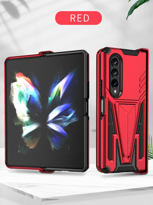 Case For Samsung Galaxy Z Fold 4 Armor Stand Holder Rugged Silicone Shockproof Case For Galaxy Z Fold 3 5G Back Cover - 0 For Galaxy Z Fold 3 / Red / United States Find Epic Store